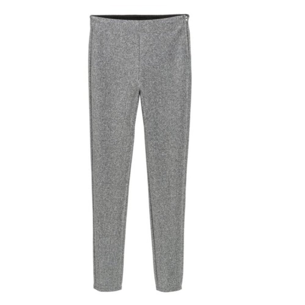 H&M Silver Glitter Trouser Pants